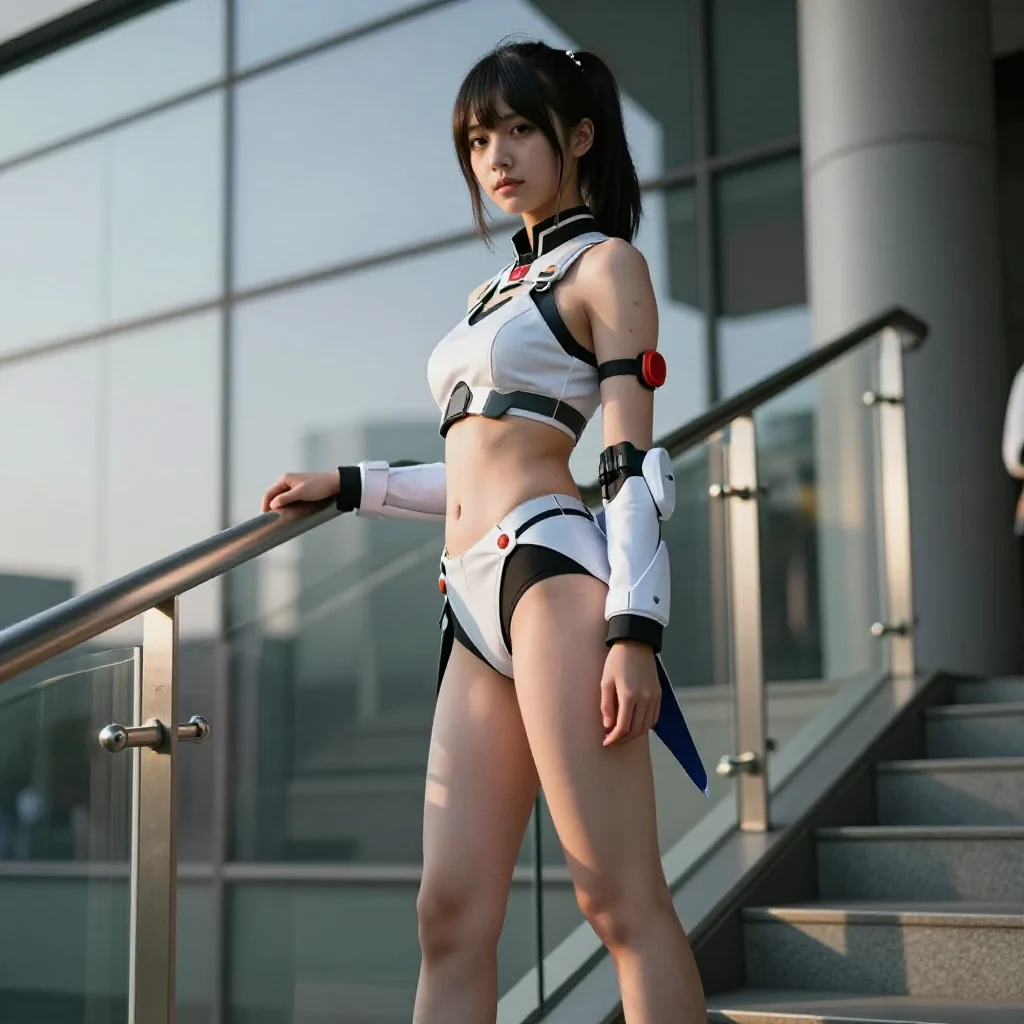 今日份校园风少女写真主题图片 0019，杰作，最佳画质，极致细节，照片级写实 , 动漫展抓拍风格