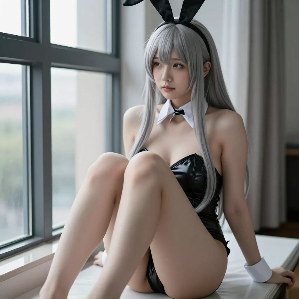 兔女郎的午后主题图片 0053，杰作，最佳画质，极致细节，照片级写实 , 轻舞台感漫展摄影风格