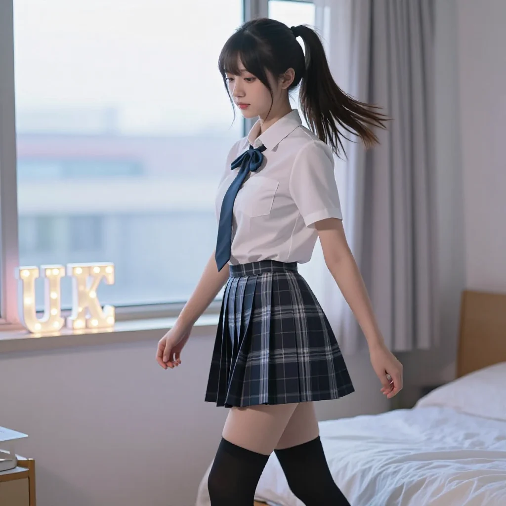 今日份校服少女主题图片 0185，杰作，最佳画质，极致细节，照片级写实 , 真实漫展现场还原风格