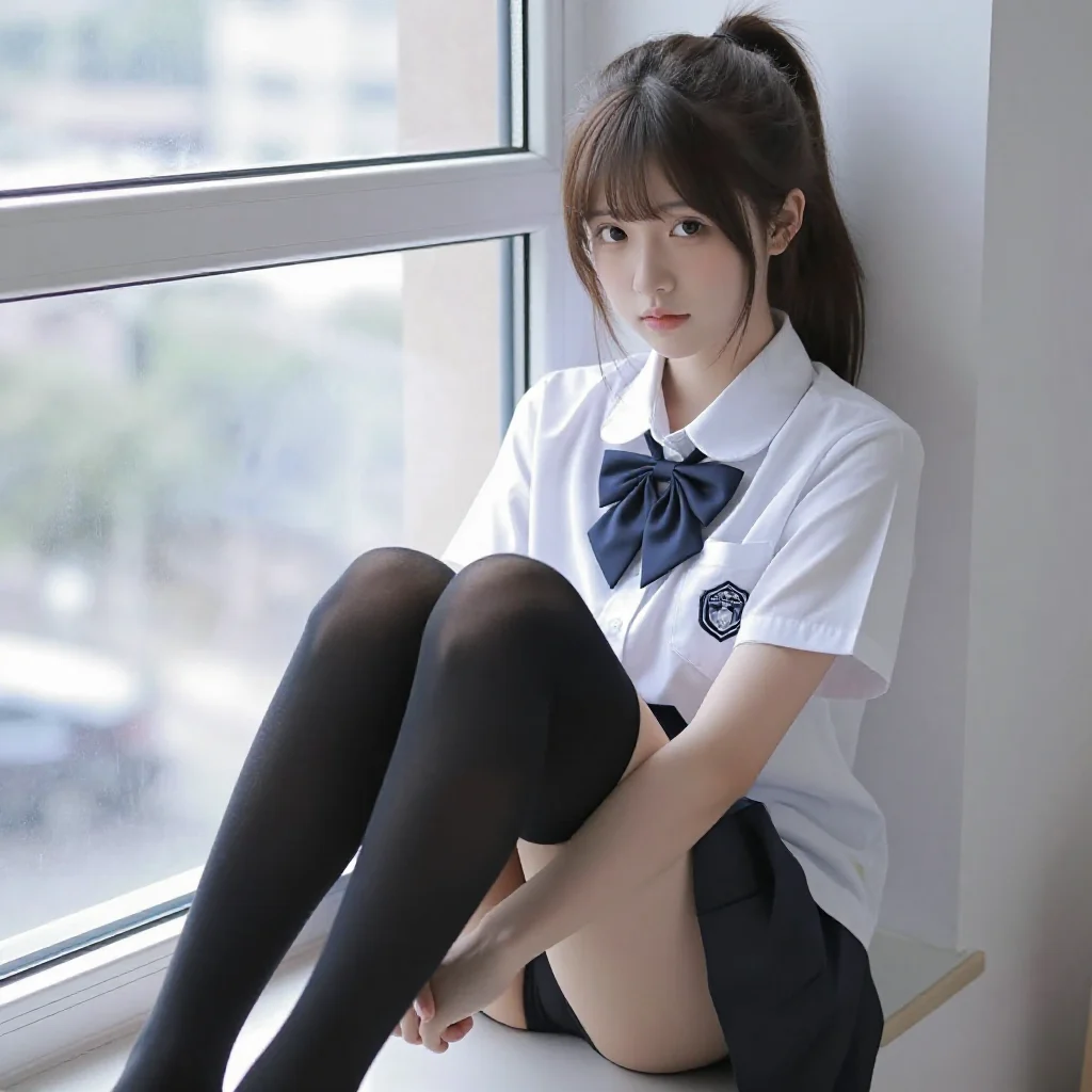 今日份校服少女主题图片 0186，杰作，最佳画质，极致细节，照片级写实 , 真实漫展现场还原风格