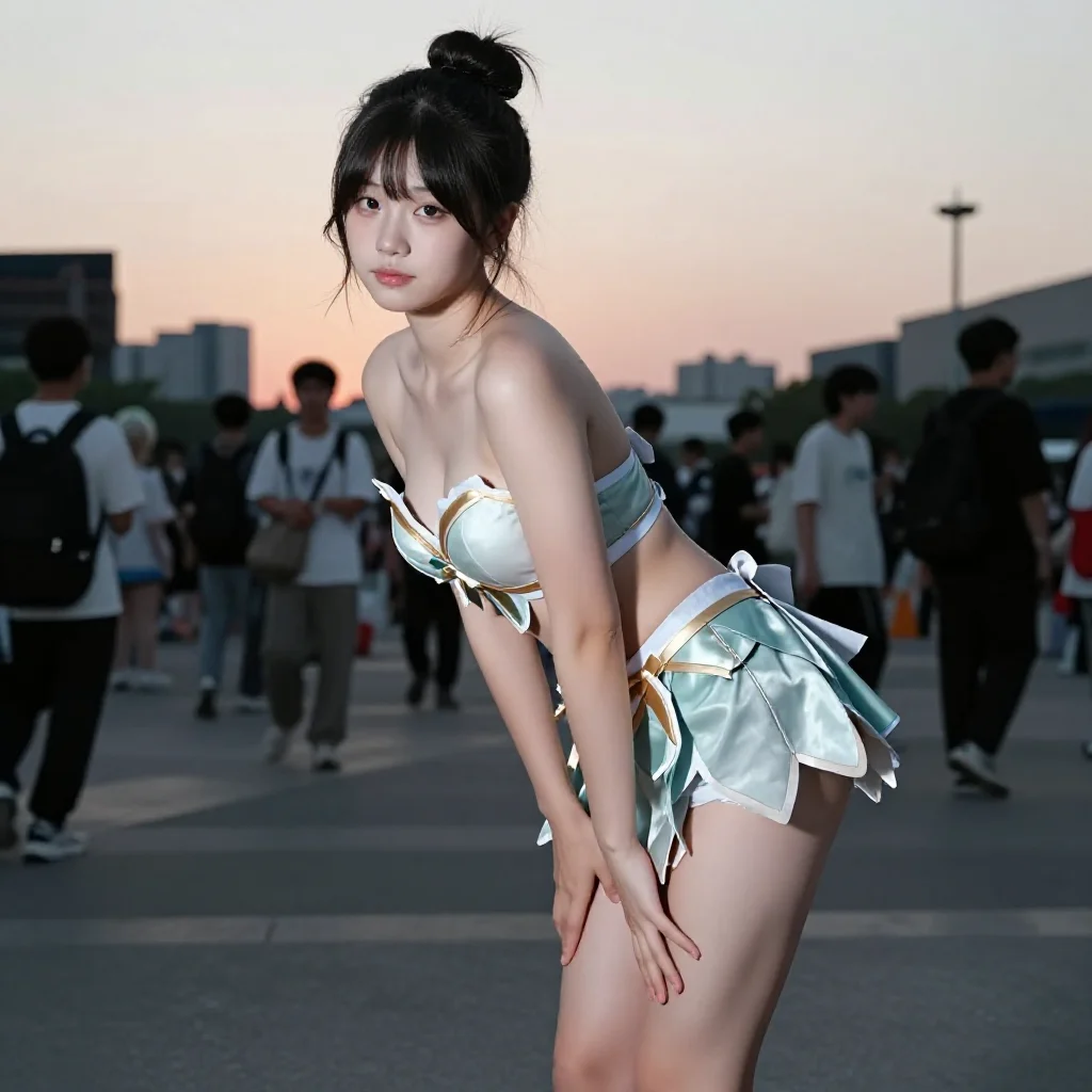 暮色下的角色扮演主题图片 0293，杰作，最佳画质，极致细节，照片级写实 , 真实漫展现场还原风格