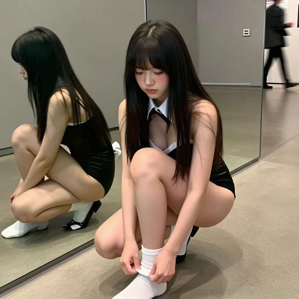 镜前的制服少女主题图片 0389，杰作，最佳画质，极致细节，照片级写实 , 文艺安静氛围风格