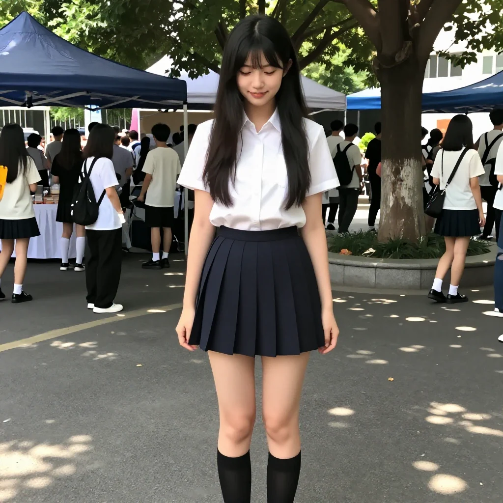 今日份校园风写真主题图片 0442，杰作，最佳画质，极致细节，照片级写实 , 日常随性街拍风格