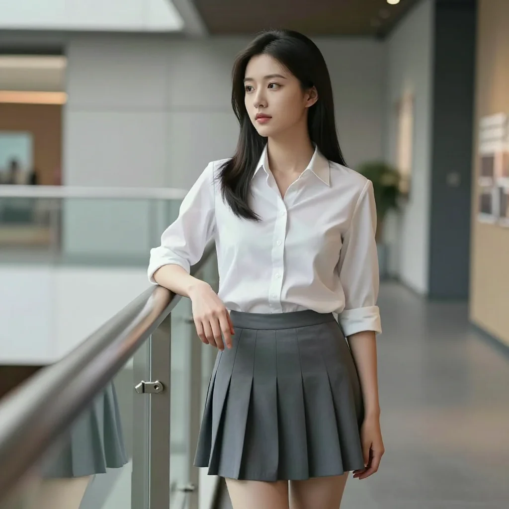 今日份校园少女感主题图片 0466，杰作，最佳画质，极致细节，照片级写实 , 轻熟通勤写真风