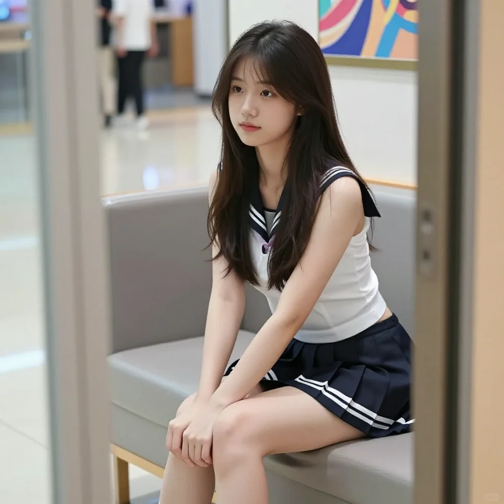 今日份校服少女主题图片 0483，杰作，最佳画质，极致细节，照片级写实 , 角色扮演人像摄影风格