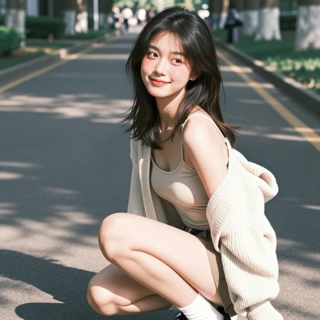 今日份校园风少女感主题图片 0504，杰作，最佳画质，极致细节，照片级写实 , 二次元角色写真风格