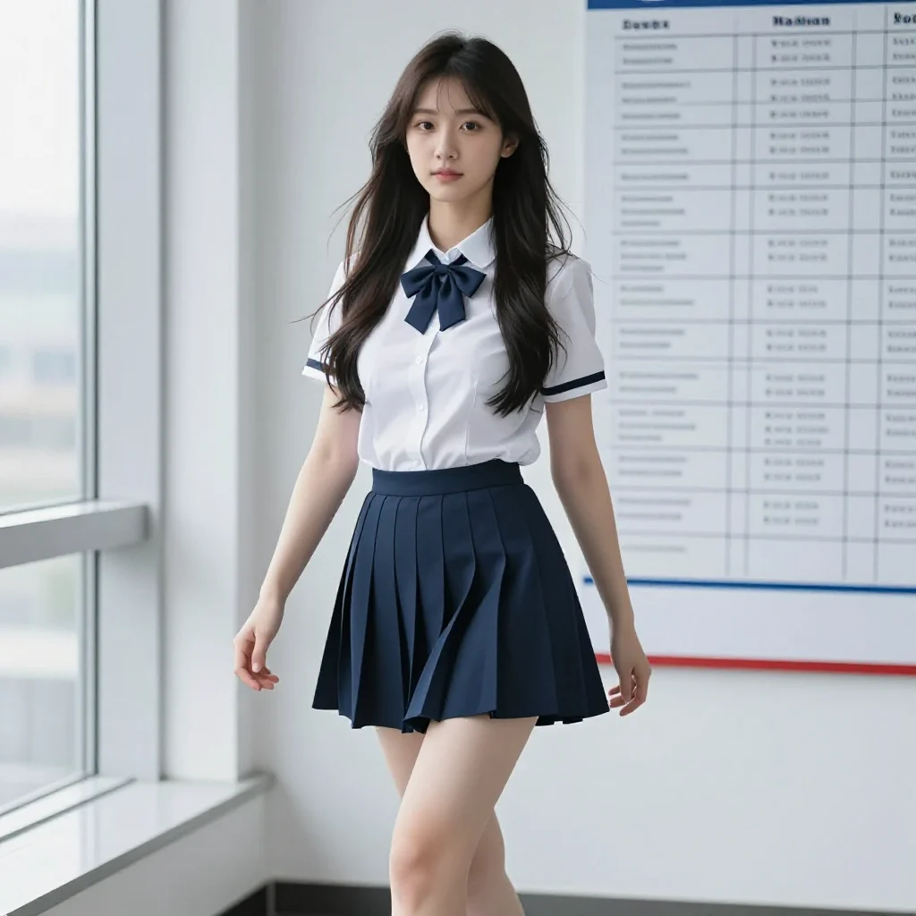 窗边的校园少女主题图片 0513，杰作，最佳画质，极致细节，照片级写实 , 窗边私房氛围风