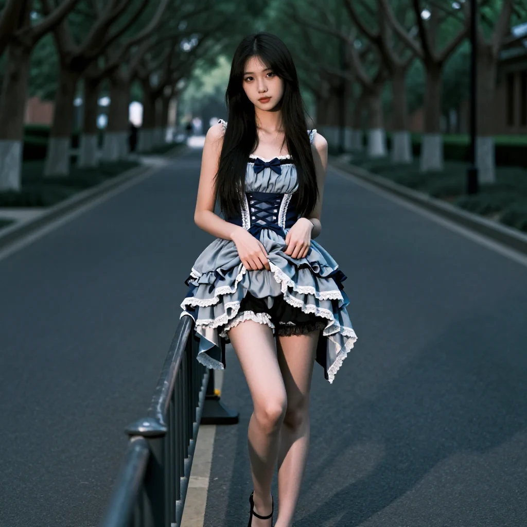 林荫道的温柔午后主题图片 0550，杰作，最佳画质，极致细节，照片级写实 , 轻胶片漫展摄影风格