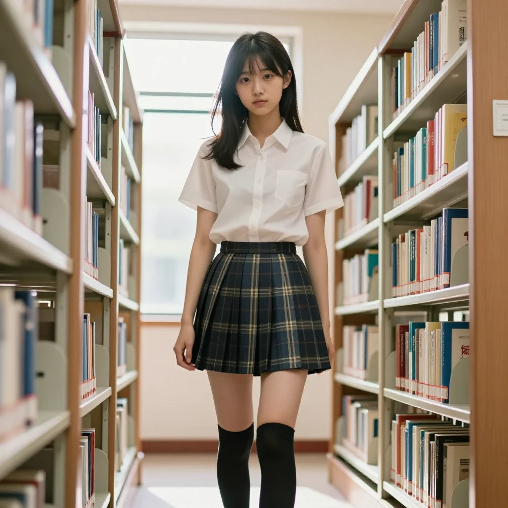 图书馆里的学姐主题图片 0596，杰作，最佳画质，极致细节，照片级写实 , 逆光氛围人像风格