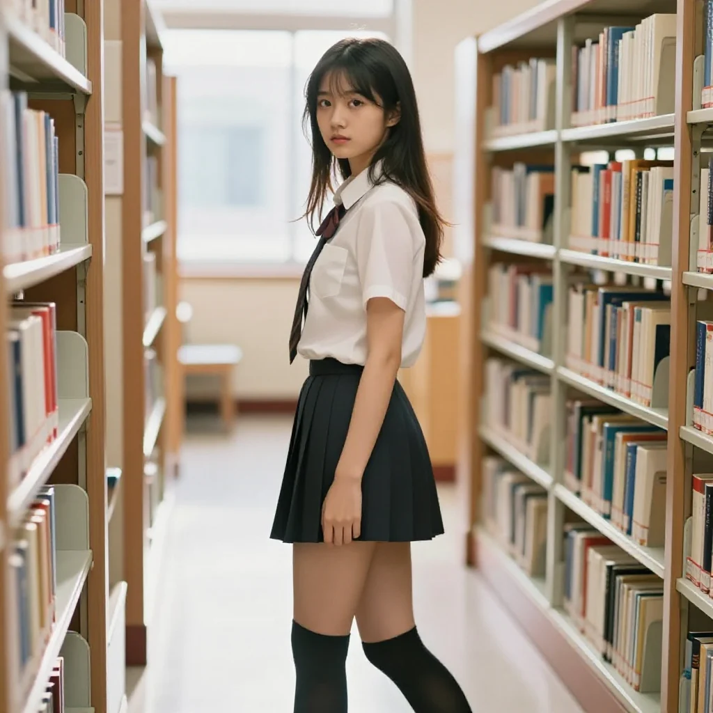 图书馆里的学姐主题图片 0597，杰作，最佳画质，极致细节，照片级写实 , 逆光氛围人像风格