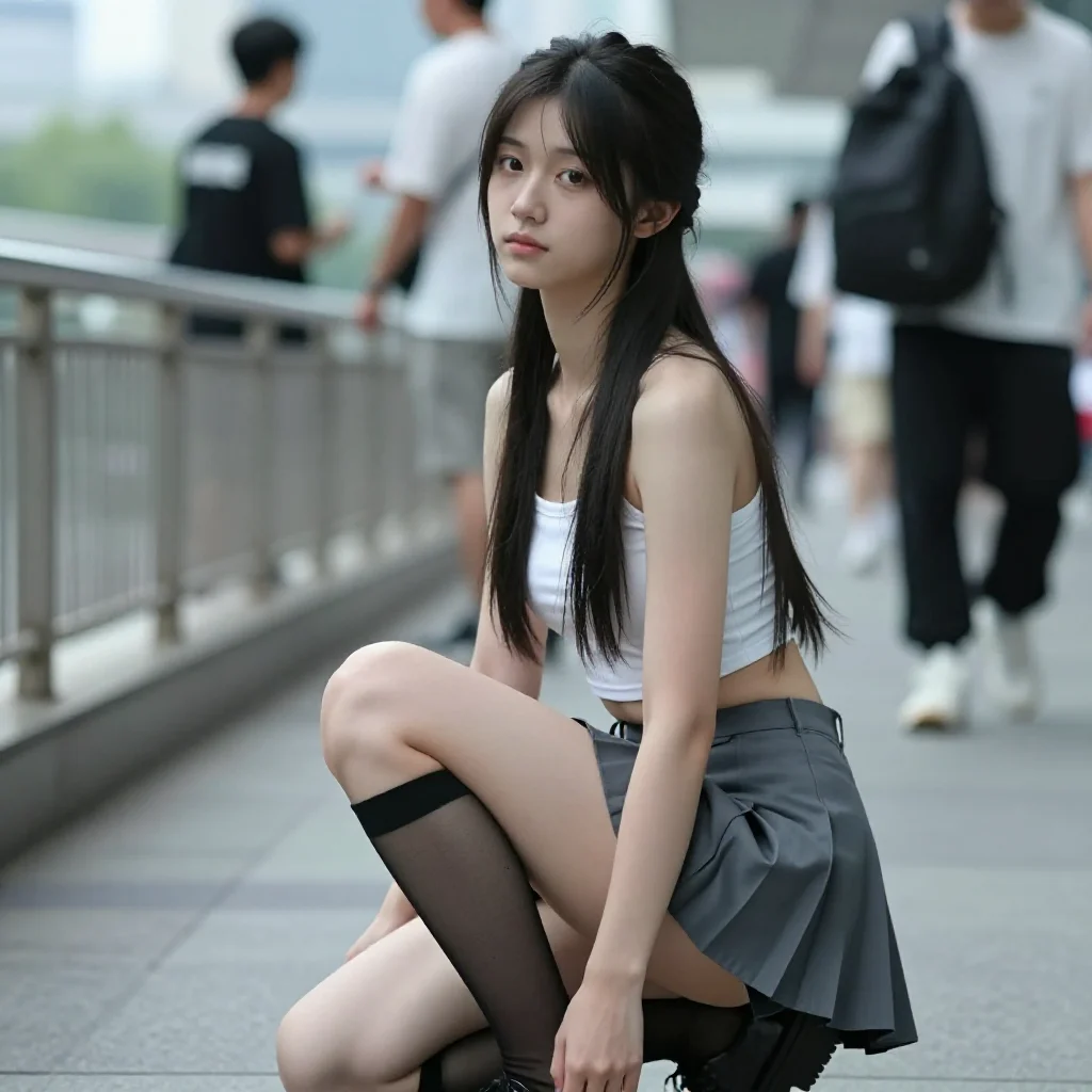 今日份清冷少女感主题图片 0619，杰作，最佳画质，极致细节，照片级写实 , 漫展现场纪实摄影风格