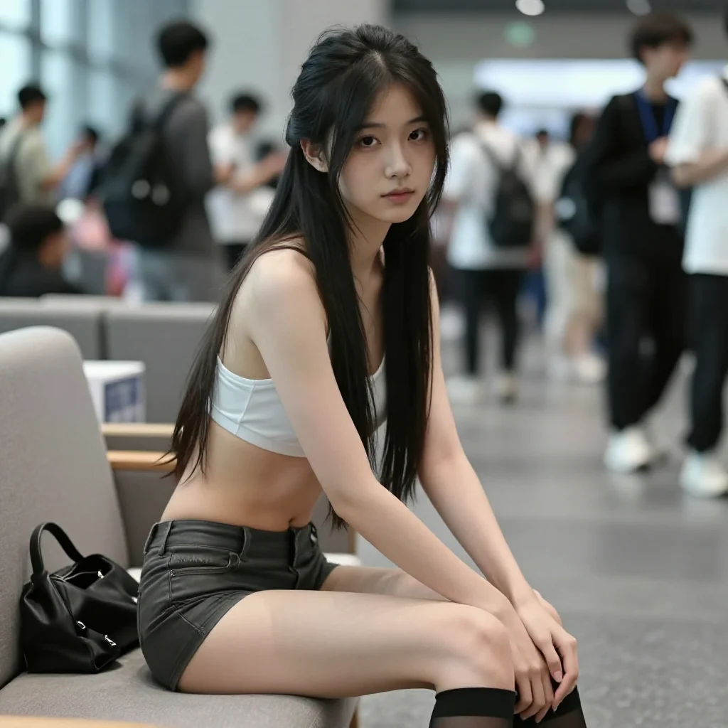 今日份清冷少女感主题图片 0620，杰作，最佳画质，极致细节，照片级写实 , 漫展现场纪实摄影风格