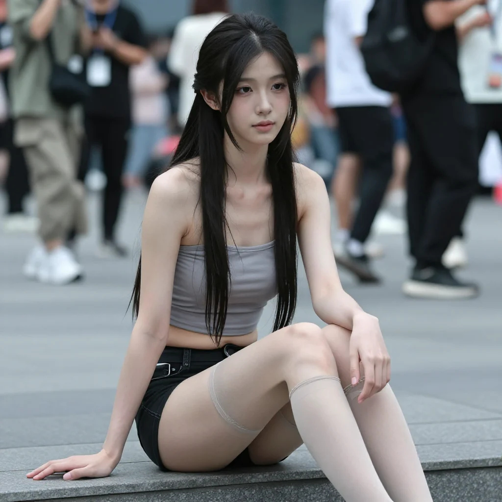 今日份清冷少女感主题图片 0622，杰作，最佳画质，极致细节，照片级写实 , 漫展现场纪实摄影风格