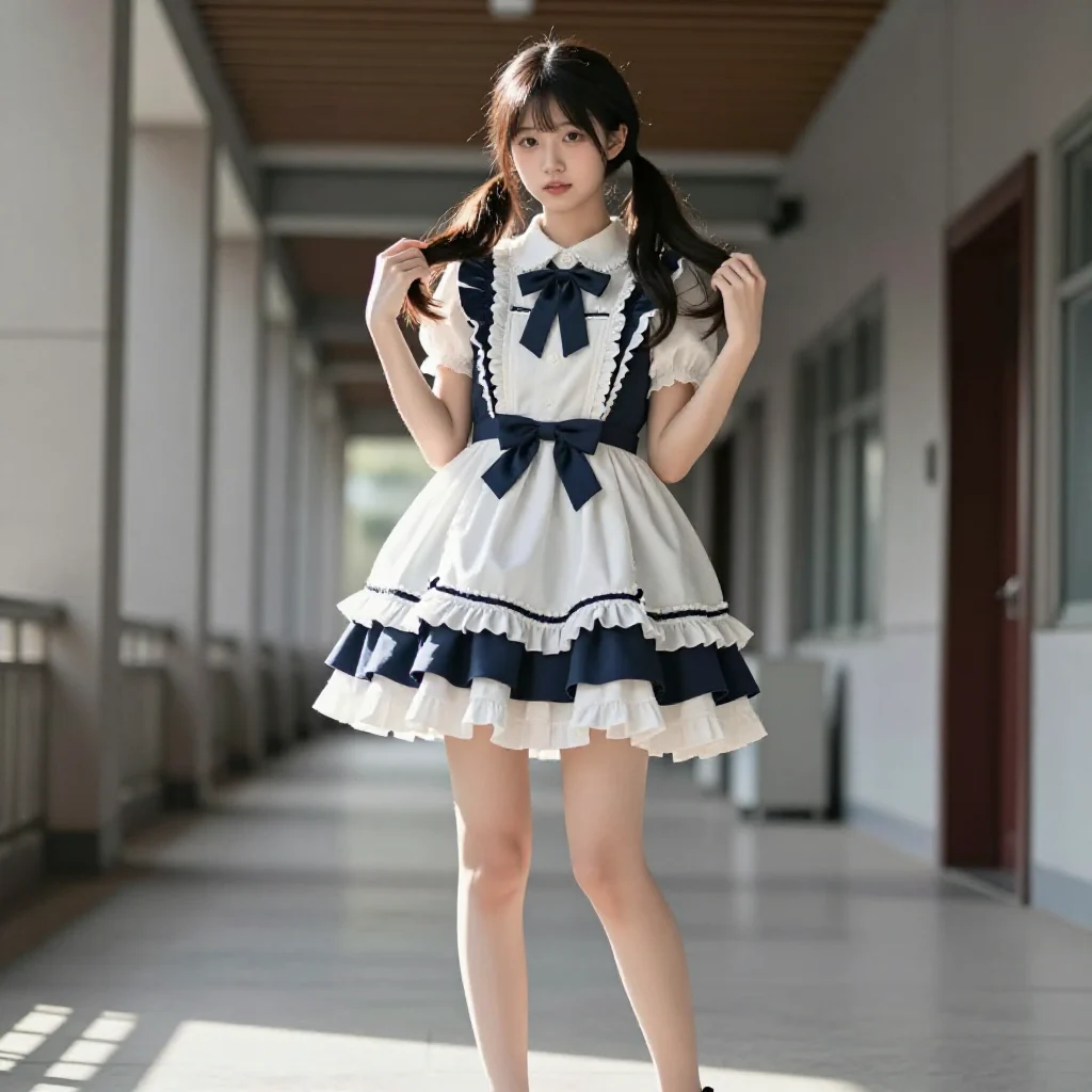 今日份校园少女写真主題圖片 0645，杰作，最佳画质，极致细节，照片级写实 , 角色扮演人像摄影风格