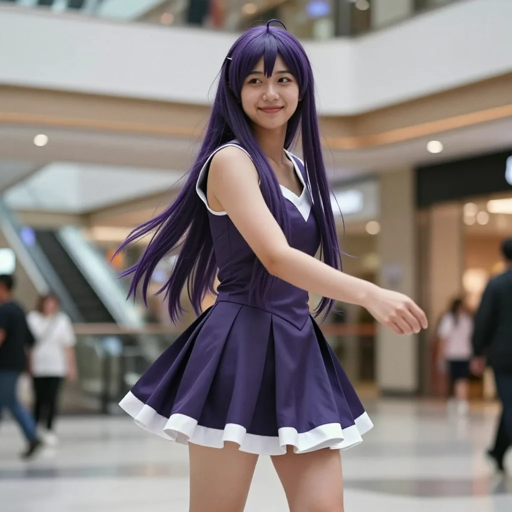 紫发少女的午后主题图片 0650，杰作，最佳画质，极致细节，照片级写实 , 自然生活抓拍风格