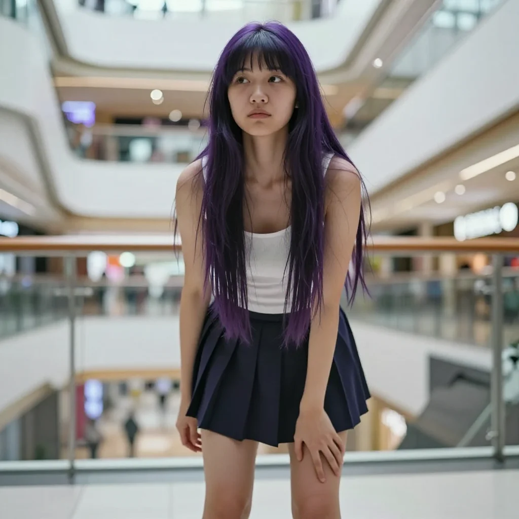 紫发少女的午后主题图片 0653，杰作，最佳画质，极致细节，照片级写实 , 自然生活抓拍风格