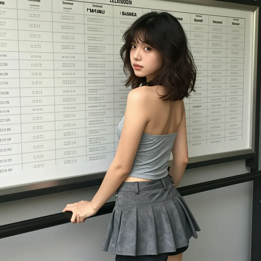 楼梯间的青春日常主題圖片 0672，杰作，最佳画质，极致细节，照片级写实 , 日系少女感摄影风格