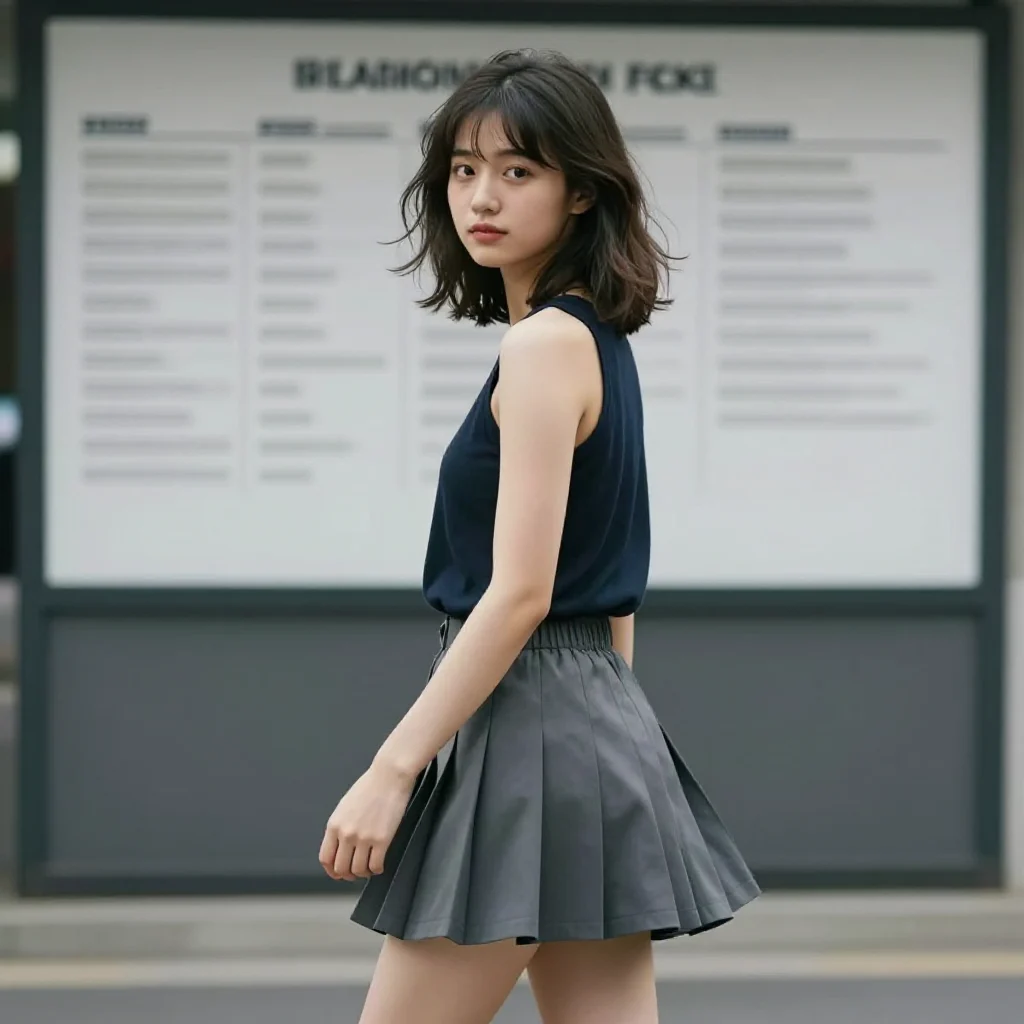 楼梯间的青春日常主题图片 0676，杰作，最佳画质，极致细节，照片级写实 , 日系少女感摄影风格