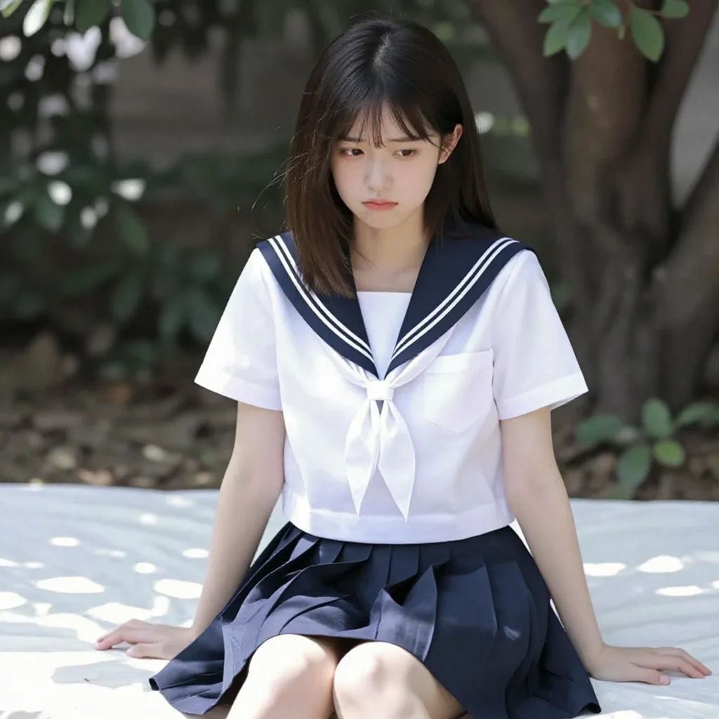 窗边的校园少女主题图片 0730，杰作，最佳画质，极致细节，照片级写实 , 日系清新写真风格