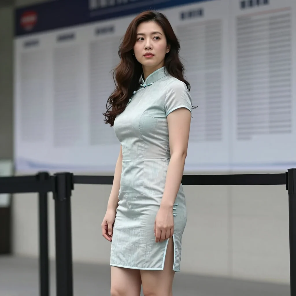 旗袍的优雅，是时光里的温柔主题图片 0735，杰作，最佳画质，极致细节，照片级写实 , 轻熟通勤写真风