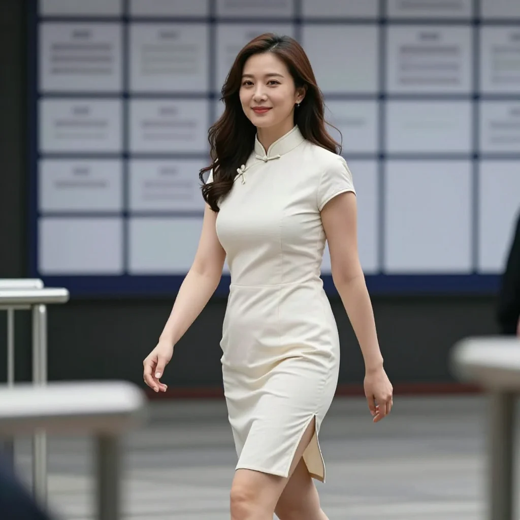 旗袍的优雅，是时光里的温柔主题图片 0737，杰作，最佳画质，极致细节，照片级写实 , 轻熟通勤写真风