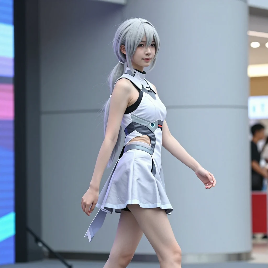 银发少女的校园写真主题图片 0751，杰作，最佳画质，极致细节，照片级写实 , 清新角色私摄风格