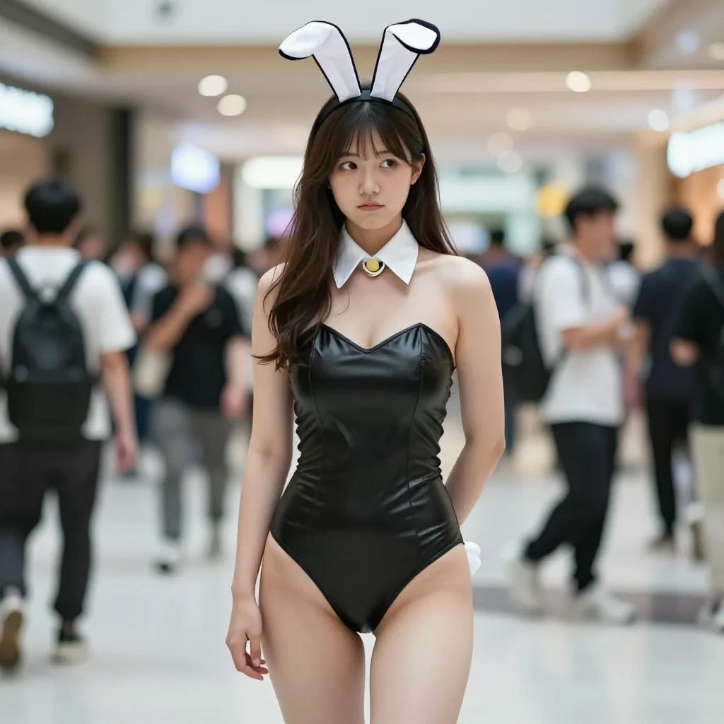 商场偶遇兔女郎主題圖片 0775，杰作，最佳画质，极致细节，照片级写实 , 动漫展抓拍风格