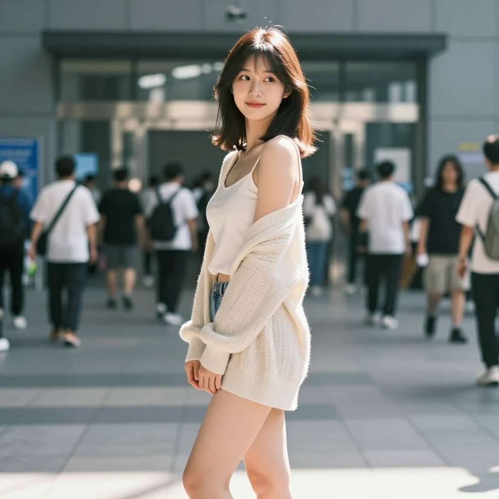 今日份校园少女感主题图片 0938，杰作，最佳画质，极致细节，照片级写实 , 轻胶片漫展摄影风格