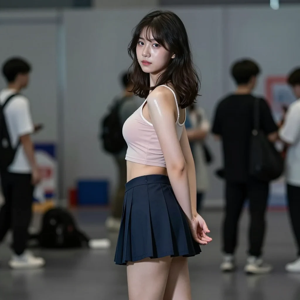 今日份校园少女感主题图片 0952，杰作，最佳画质，极致细节，照片级写实 , 动漫展抓拍风格