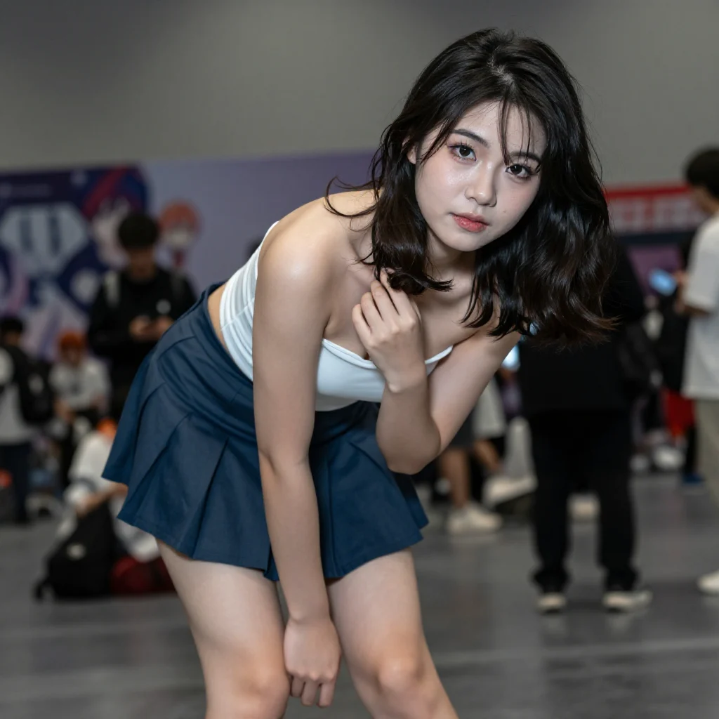 今日份校园少女感主題圖片 0954，杰作，最佳画质，极致细节，照片级写实 , 动漫展抓拍风格