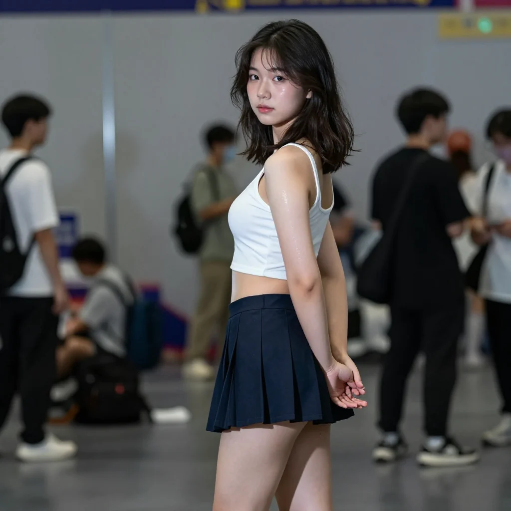 今日份校园少女感主題圖片 0956，杰作，最佳画质，极致细节，照片级写实 , 动漫展抓拍风格