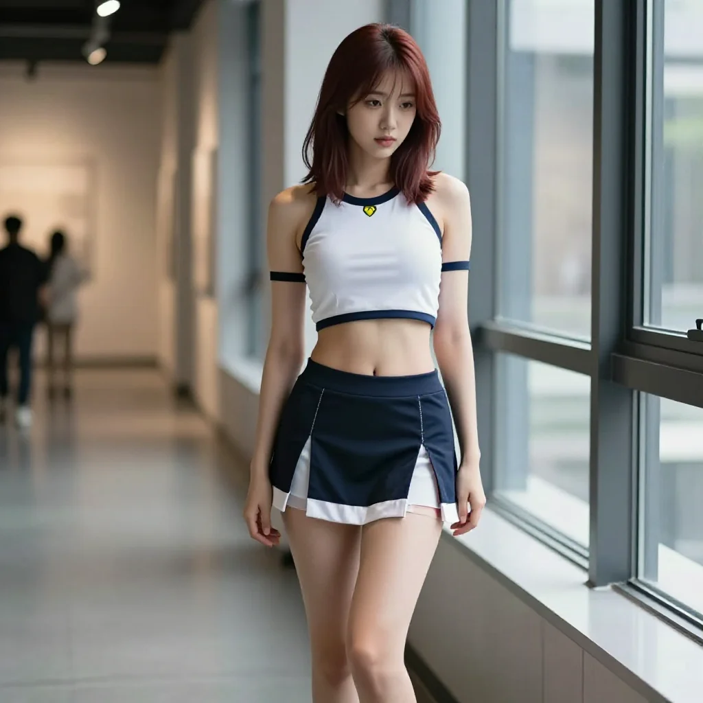 今日份校服少女写真主題圖片 0977，杰作，最佳画质，极致细节，照片级写实 , 窗边私房氛围风