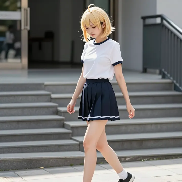 今日份校服少女主題圖片 0009，杰作，最佳画质，极致细节，照片级写实 , 二次元角色写真风格