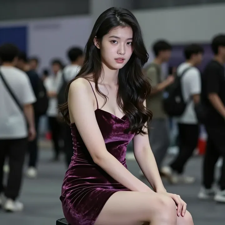 今日份清冷少女感主题图片 0046，杰作，最佳画质，极致细节，照片级写实 , 真实漫展现场还原风格