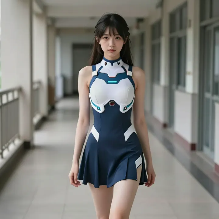 走廊里的甜妹日常主题图片 0085，杰作，最佳画质，极致细节，照片级写实 , 二次元角色写真风格