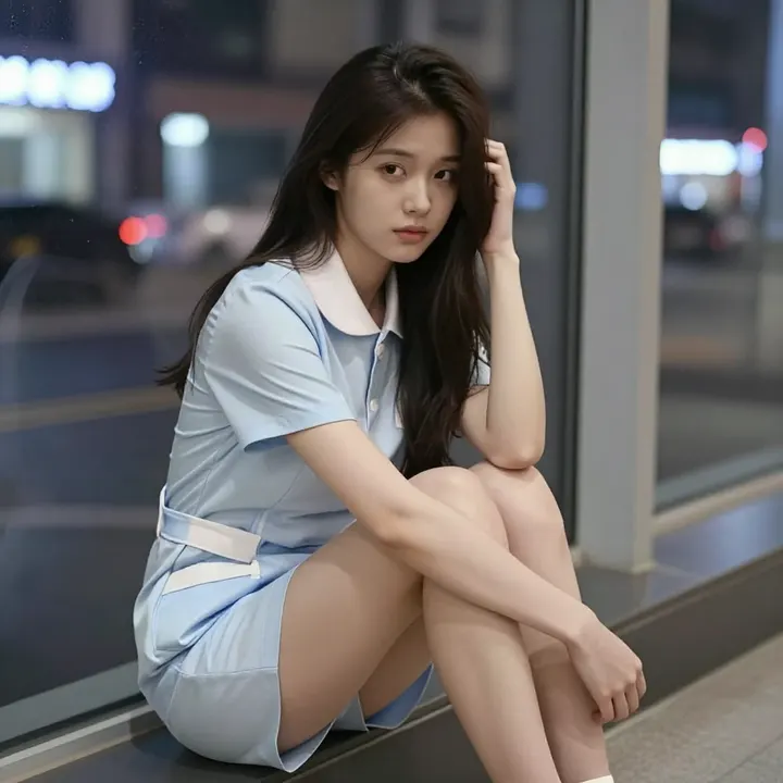 街头护士的温柔日常主題圖片 0164，杰作，最佳画质，极致细节，照片级写实 , 都市街拍纪实风