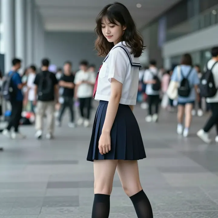 今日份校园少女感主题图片 0224，杰作，最佳画质，极致细节，照片级写实 , 真实漫展现场还原风格