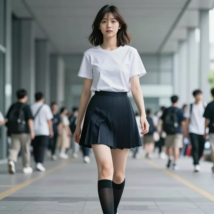 今日份校园少女感主题图片 0227，杰作，最佳画质，极致细节，照片级写实 , 真实漫展现场还原风格