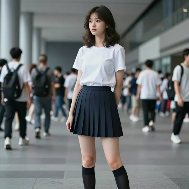 今日份校园少女感主题图片 0229，杰作，最佳画质，极致细节，照片级写实 , 真实漫展现场还原风格