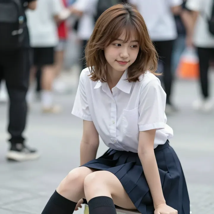 今日份校园写真主题图片 0412，杰作，最佳画质，极致细节，照片级写实 , 清新校园写真风格