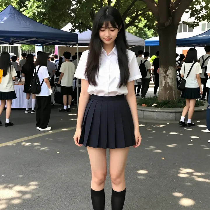 今日份校园风写真主题图片 0442，杰作，最佳画质，极致细节，照片级写实 , 日常随性街拍风格