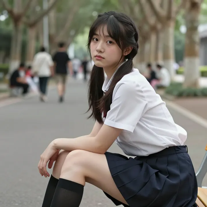 今日份校园写真主题图片 0448，杰作，最佳画质，极致细节，照片级写实 , 漫展现场纪实摄影风格