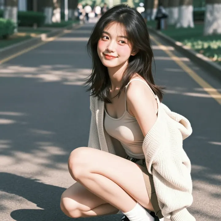 今日份校园风少女感主题图片 0504，杰作，最佳画质，极致细节，照片级写实 , 二次元角色写真风格