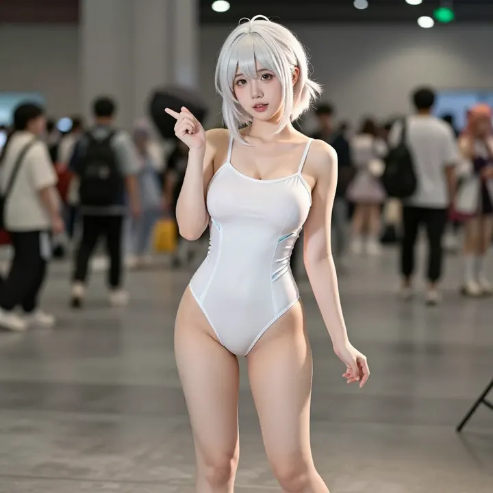 今日份银发甜妹写真主题图片 0568，杰作，最佳画质，极致细节，照片级写实 , 柔光角色人像风格