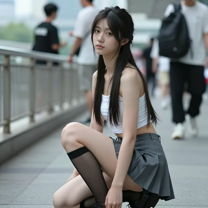 今日份清冷少女感主题图片 0619，杰作，最佳画质，极致细节，照片级写实 , 漫展现场纪实摄影风格