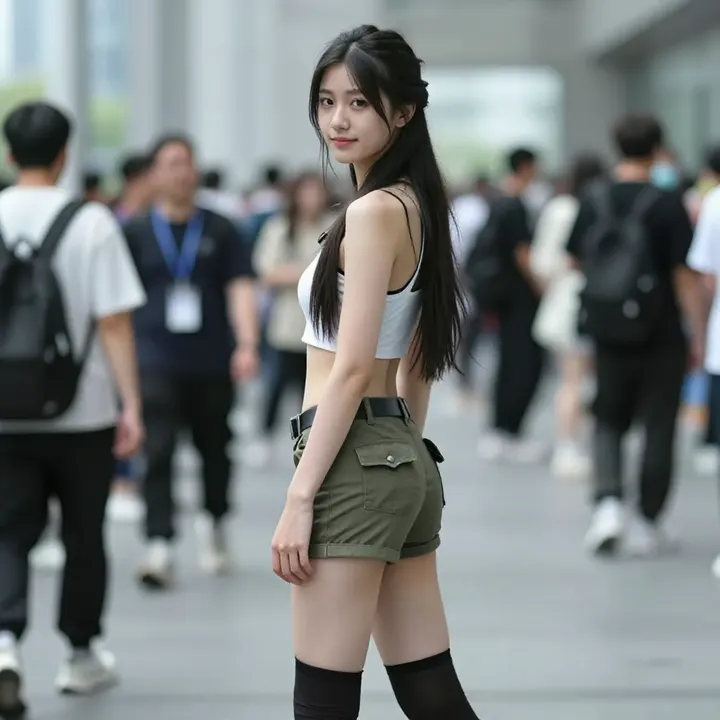 今日份清冷少女感主题图片 0621，杰作，最佳画质，极致细节，照片级写实 , 漫展现场纪实摄影风格