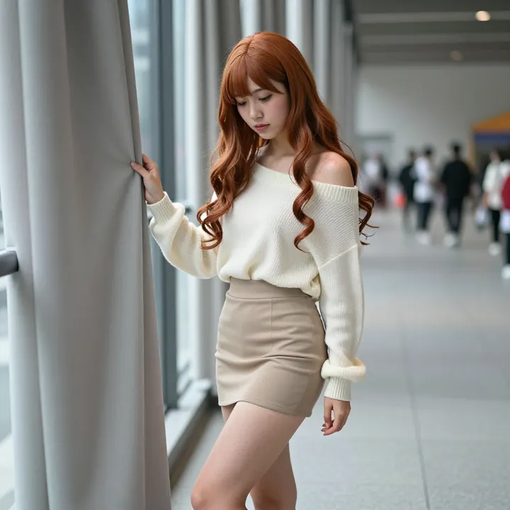 今日份红发少女写真主题图片 0704，杰作，最佳画质，极致细节，照片级写实 , 日系清新写真风格