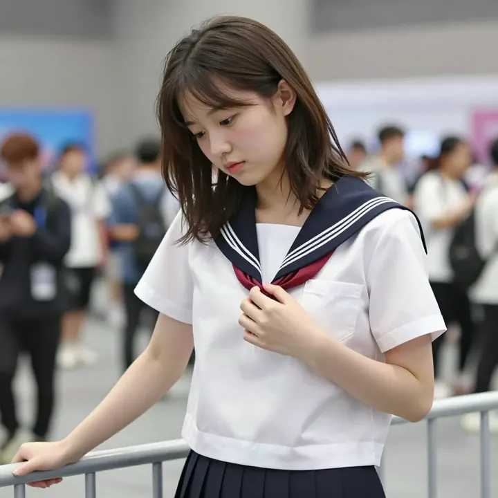 今日份校服少女主题图片 0821，杰作，最佳画质，极致细节，照片级写实 , 清透空气感写真风格