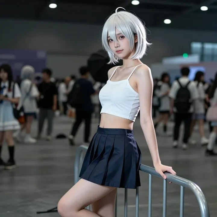 银发少女的校园日常主题图片 0896，杰作，最佳画质，极致细节，照片级写实 , 日系清新写真风格